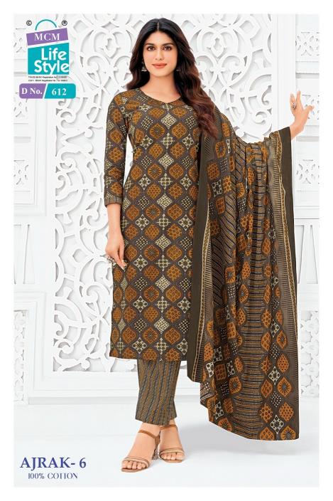 MCM ajrak vol-6 cotton kurtis wholesale